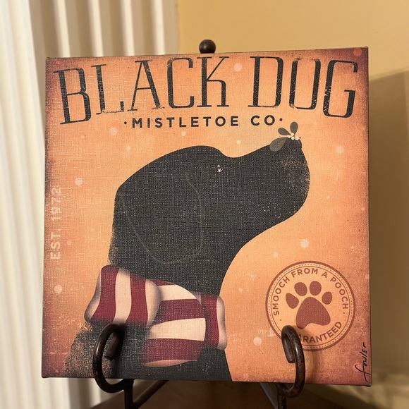 Adorable Canvas Art featuring a Black Lab - Picture 2 of 11